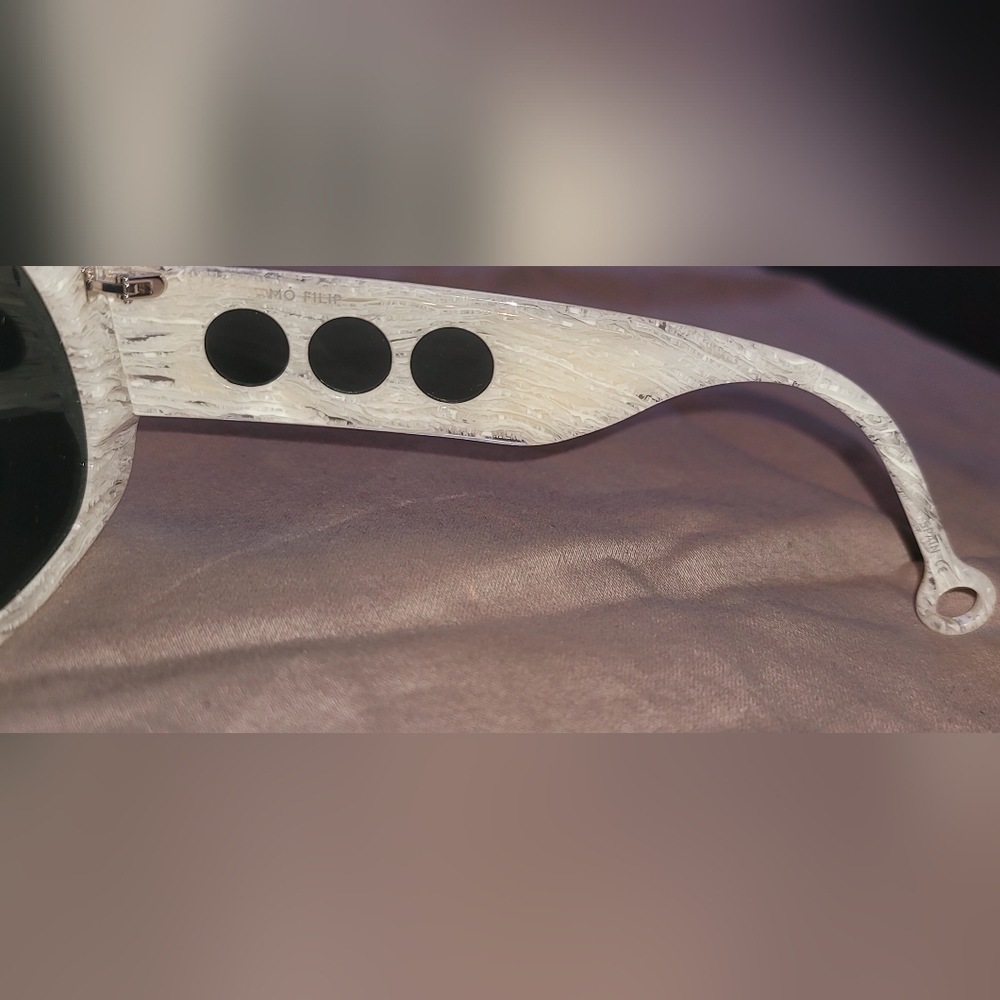 PALOMO FILIP WHITE MARBLE UNISEX SUNGLASSES 55/13 145 CAT 3 Made In Spain - Picture 6 of 16